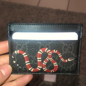 Gucci supreme kingsnake cardholder